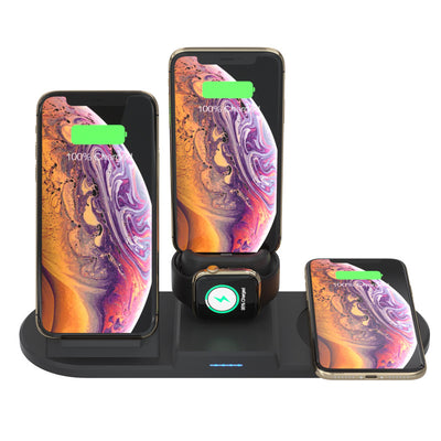 3-in-1 Wireless Charger: Fast Charging Stand for Phone, Watch, and Earbuds