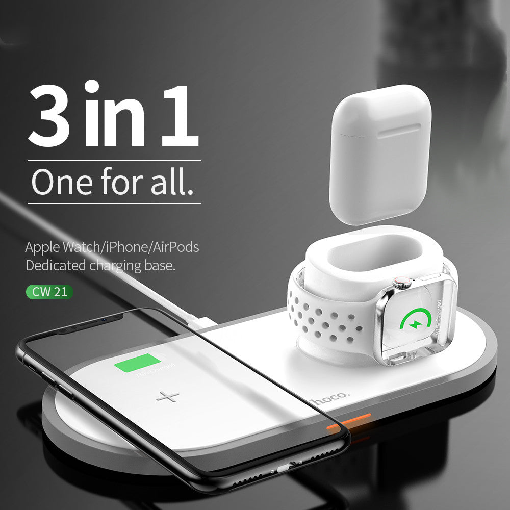 3 in 1 wireless mobile phone charger