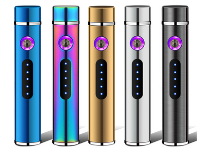 Electric Metal Lighters Smoking Windproof Dual Plasma Rechargeable USB Lighter