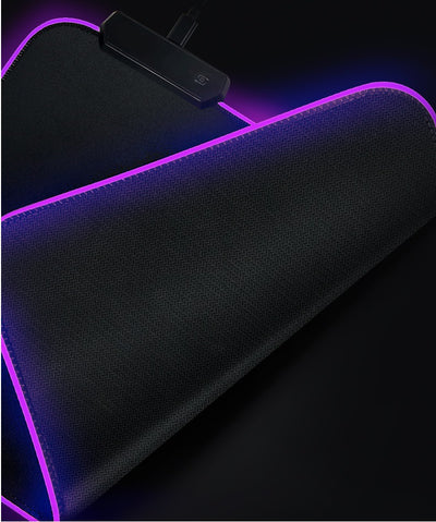 Rubber Gaming Game Mouse Pad  Thickened LED RGB Lighting Seven Colorful